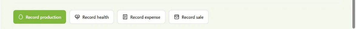 HabFarms dashboard quick actions